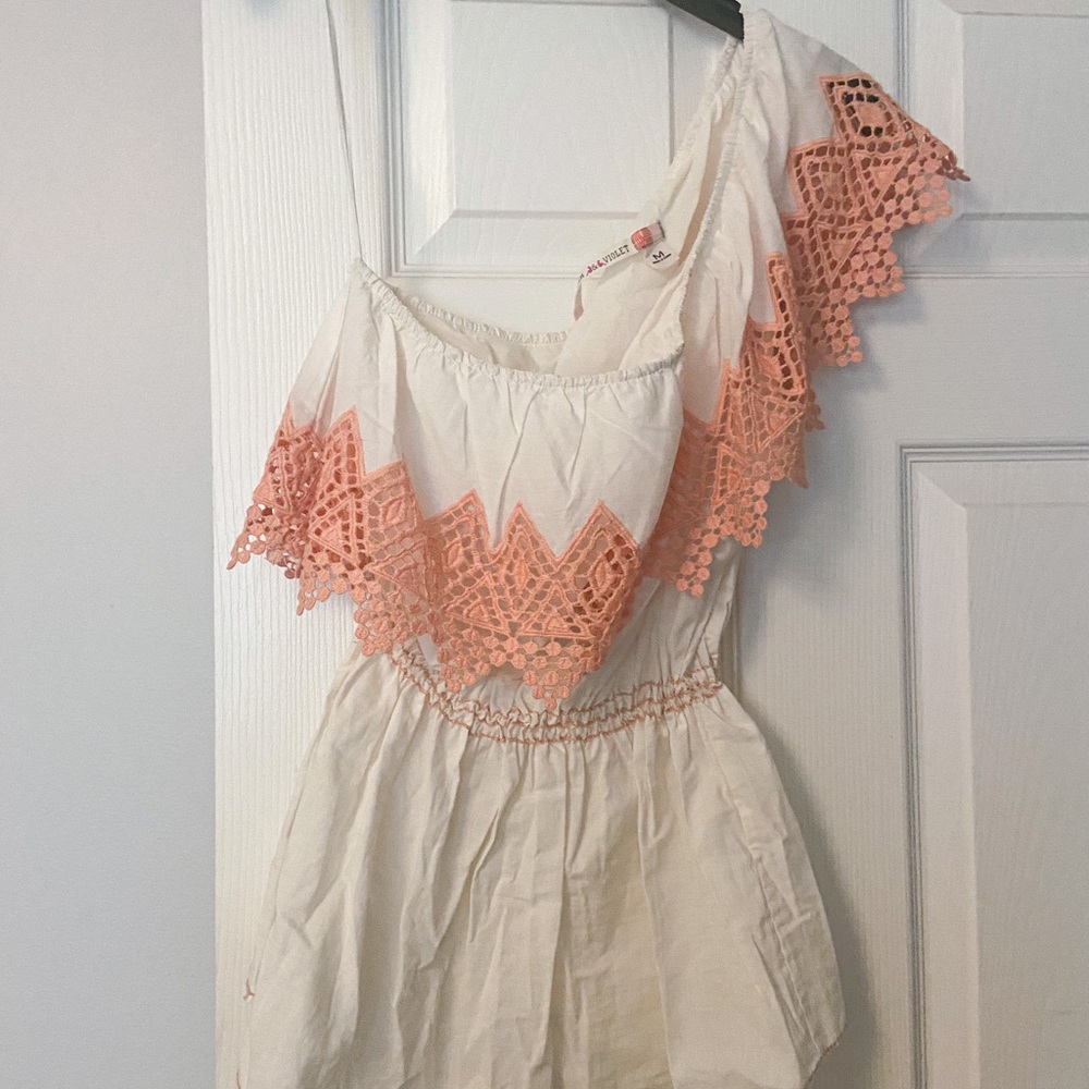 One Shoulder Crochet top